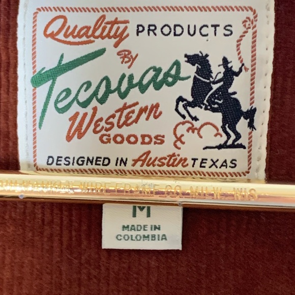 Tecovas vest corduroy brown women’s medium style “MAH” - Picture 5 of 9